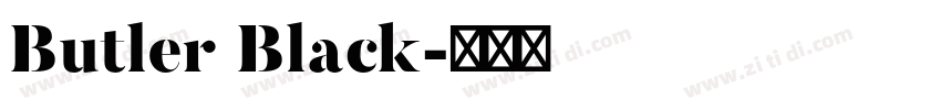 Butler Black字体转换